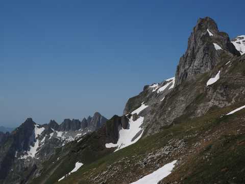 阿尔卑斯山步行登山图片