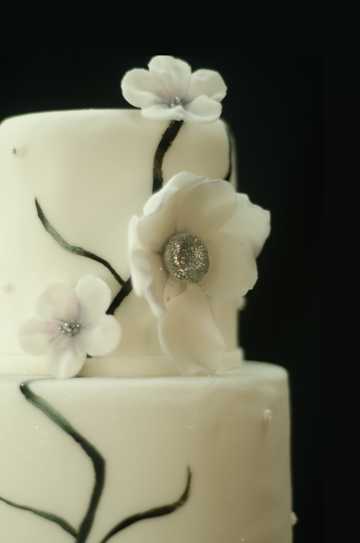 婚礼翻糖蛋糕高清图片