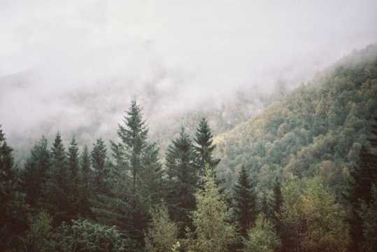 云雾缭绕青山图片
