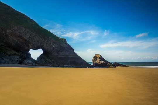 威尔士美丽的沙滩