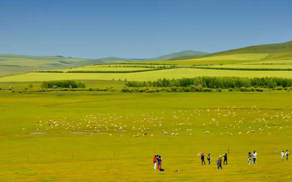 内蒙古科尔沁草地光景