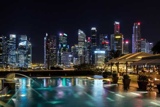 新加坡美好都会夜景图片