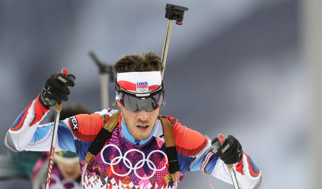 索契奥运会冬季两项纪录Yaroslav Soukup的银牌和铜牌的老板