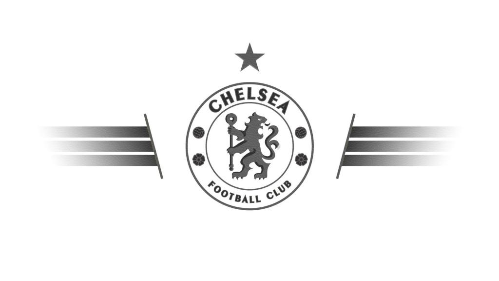 切尔西足球俱乐部，在白色的灰色标志