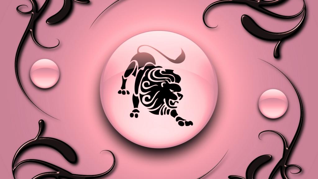 十二生肖标志与粉红色的背景上的黑色装饰