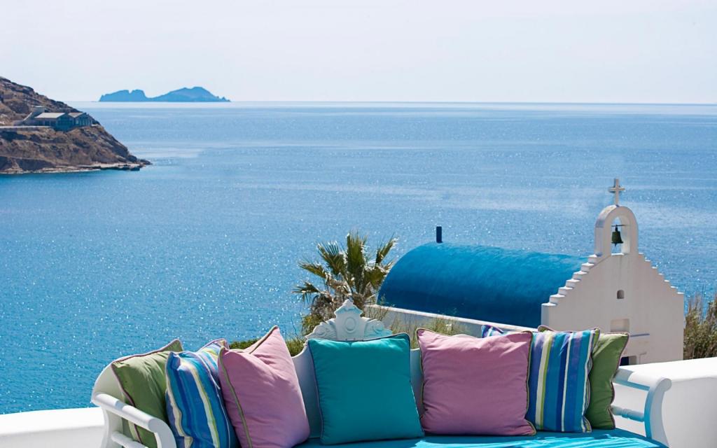 休息在希腊的海岸