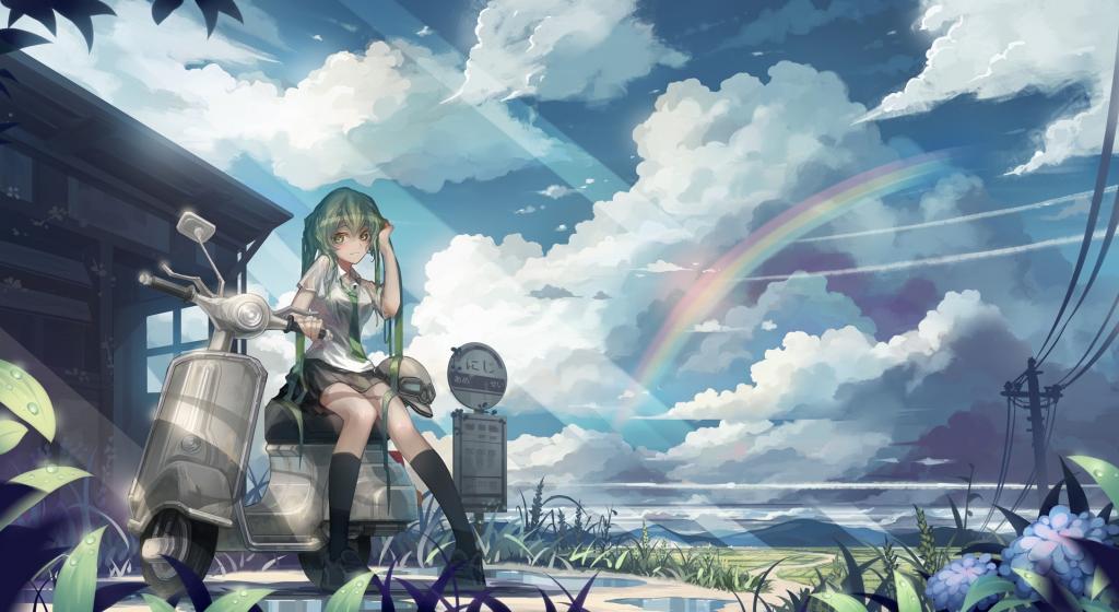 Vocaloid初音未来在彩虹，动画的背景
