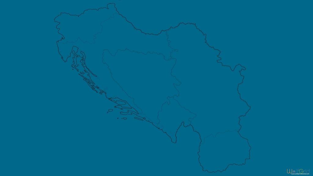 南斯拉夫，蓝色背景的轮廓