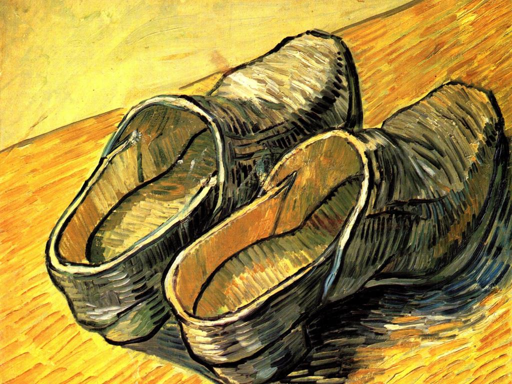 Vincent Van Gogh绘画 - 一双皮革木cl