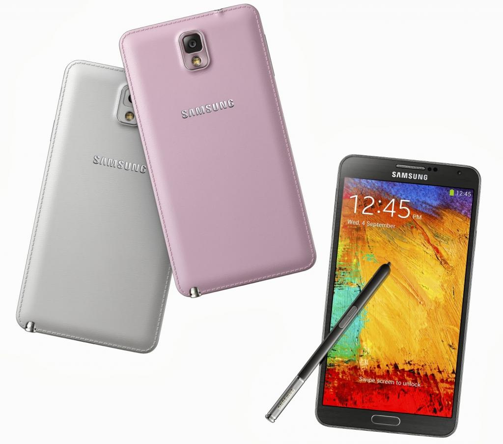 新的三星Galaxy Note 3，所有的颜色