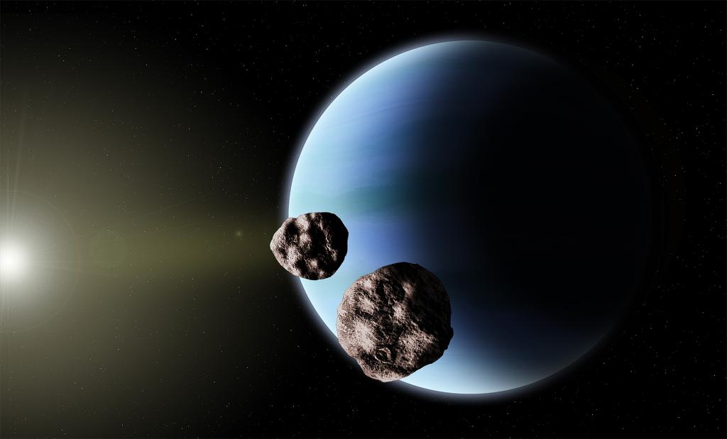 靠近海王星行星的小行星
