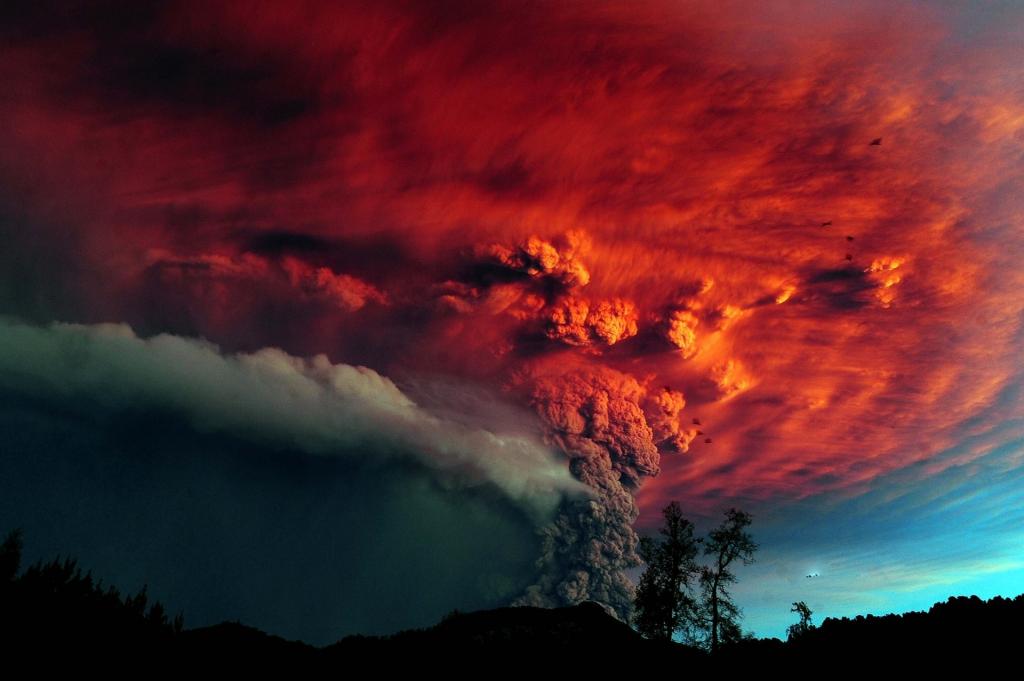智利Calbuco火山可怕的爆发