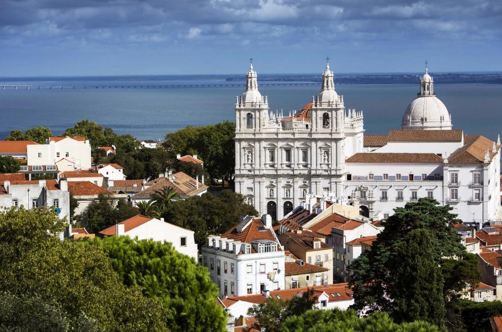 里斯本，葡萄牙的建筑全景