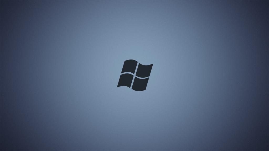 灰色微软徽标，蓝灰色的背景