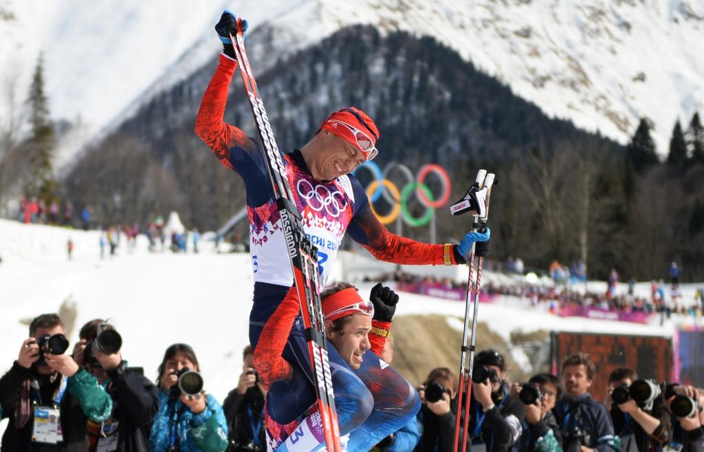 奥运金牌俄罗斯滑雪运动员Alexander Legkov在索契冬奥会上的主人
