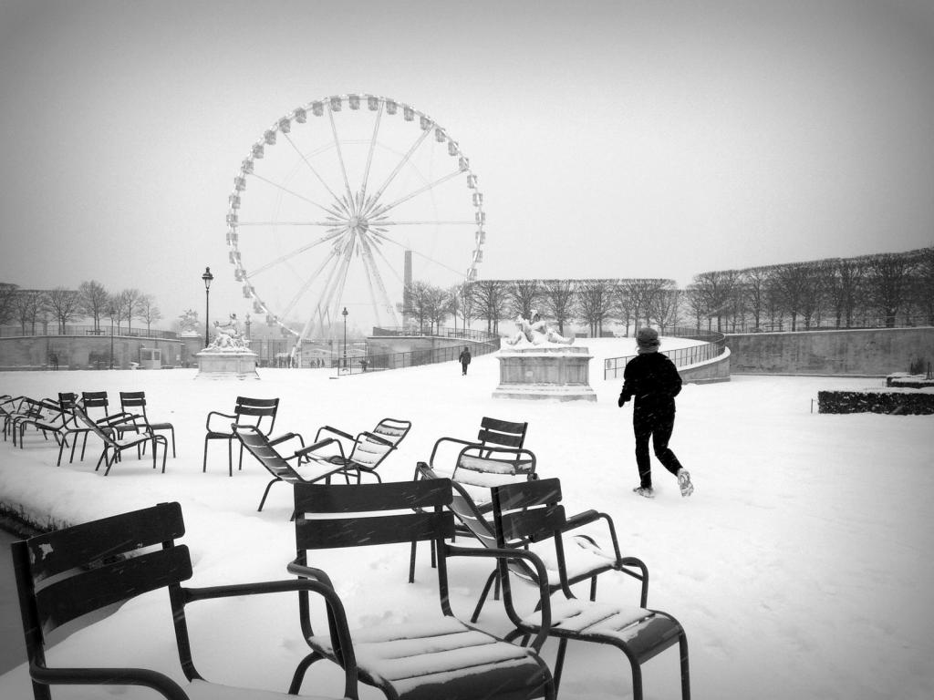 在巴黎的雪摩天轮