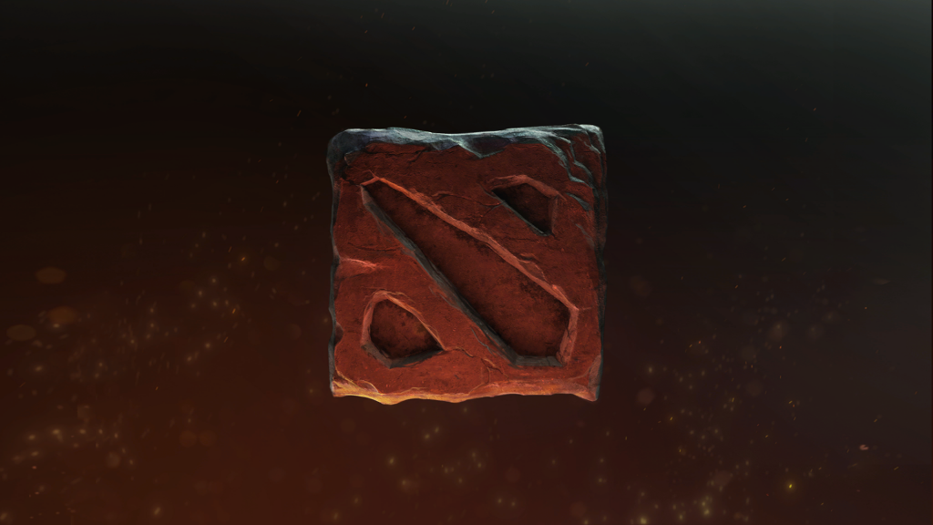 石头符号在游戏Dota 2的屏幕上