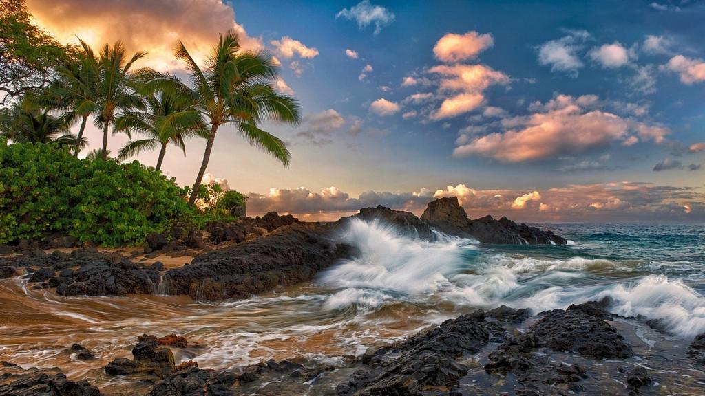 冲浪在夏威夷的波浪