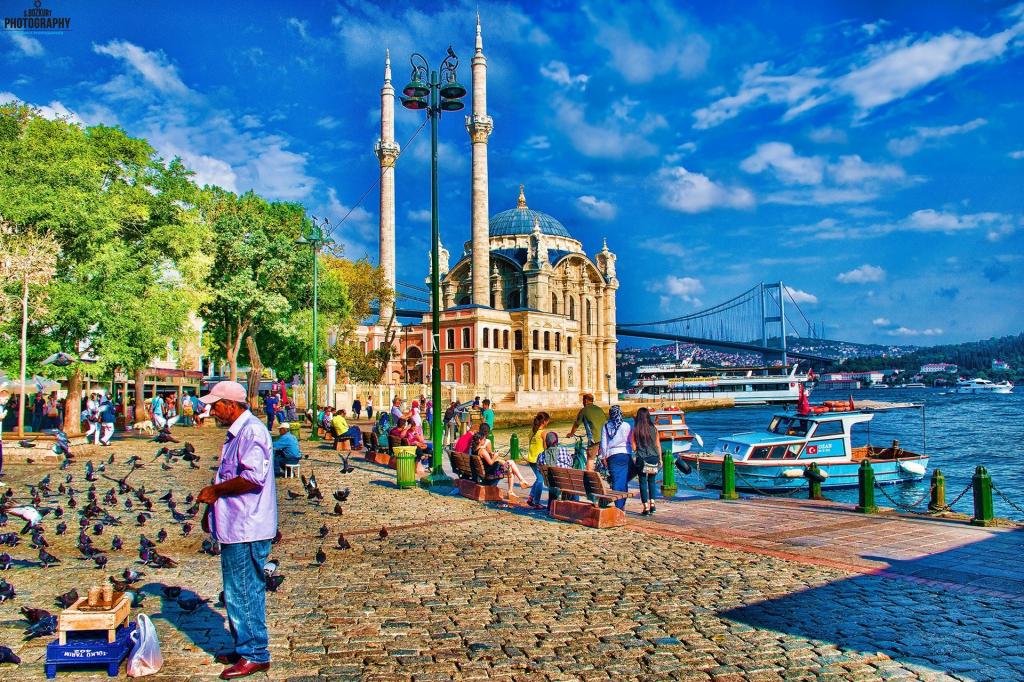 路堤在伊斯坦布尔，照片HDR