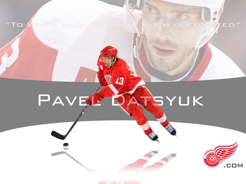 来自底特律Pavel Datsyuk的着名冰球运动员