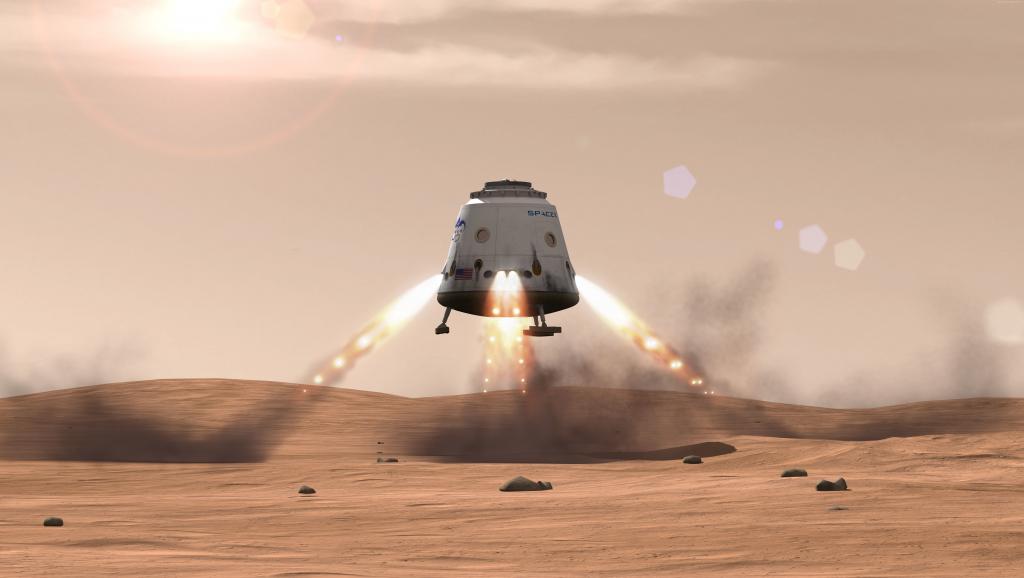 研究火箭红龙从火星表面兴起