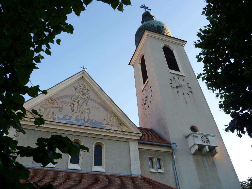 教会在奥地利巴登温泉小镇