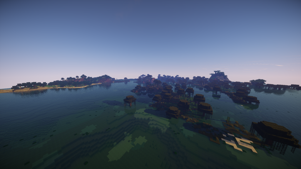 在游戏“Minecraft”中的水中群岛