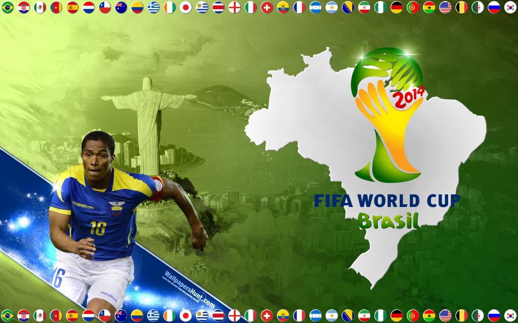来自厄瓜多尔的巴伦西亚队在2014巴西世界杯上的巴伦西亚