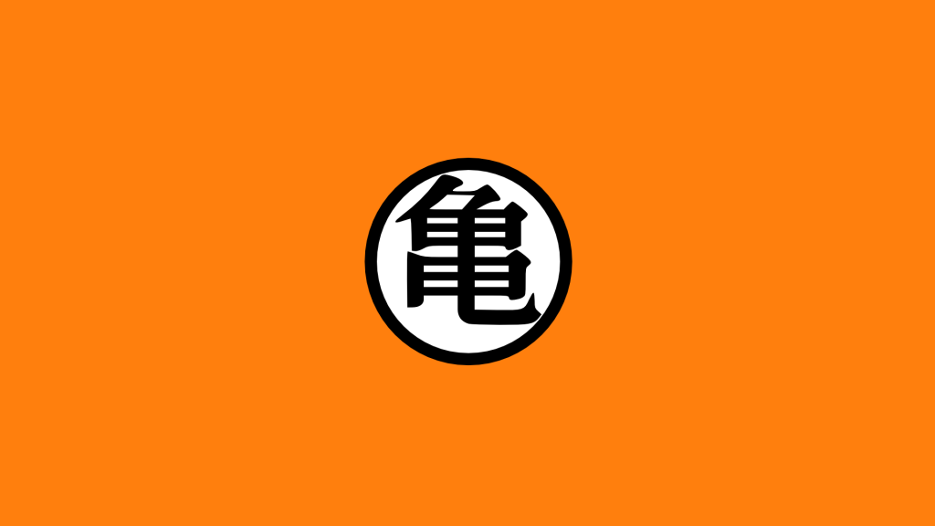 在橙色背景上的日本符号