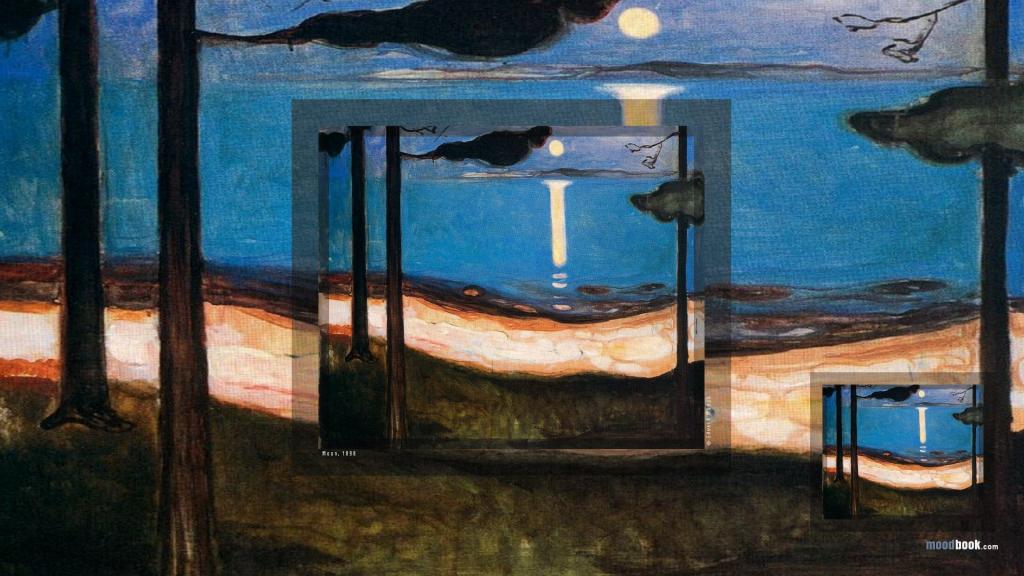 Edvard Munch绘画 - 月亮
