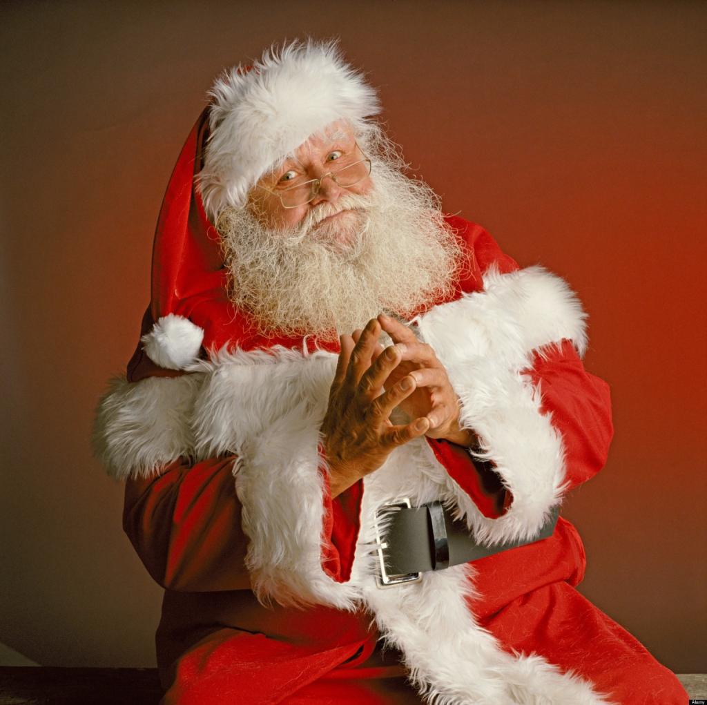 圣诞老人用他自己的双手套装