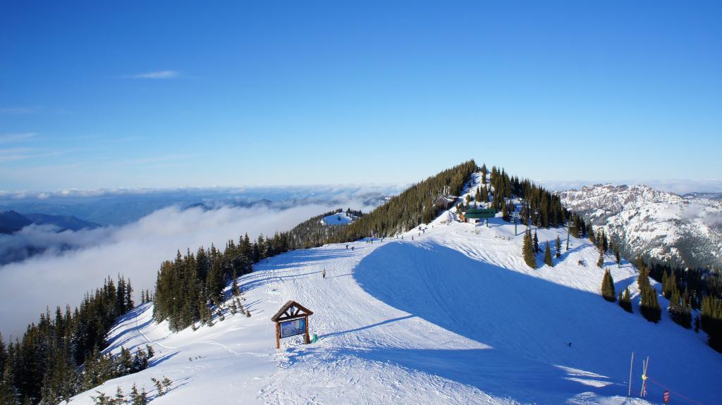 滑雪胜地在西雅图地区