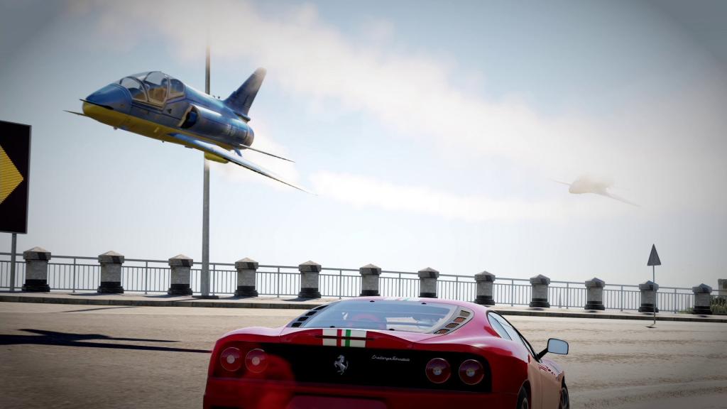战斗机在赛道上的竞速赛道“Forza Horizo​​n”