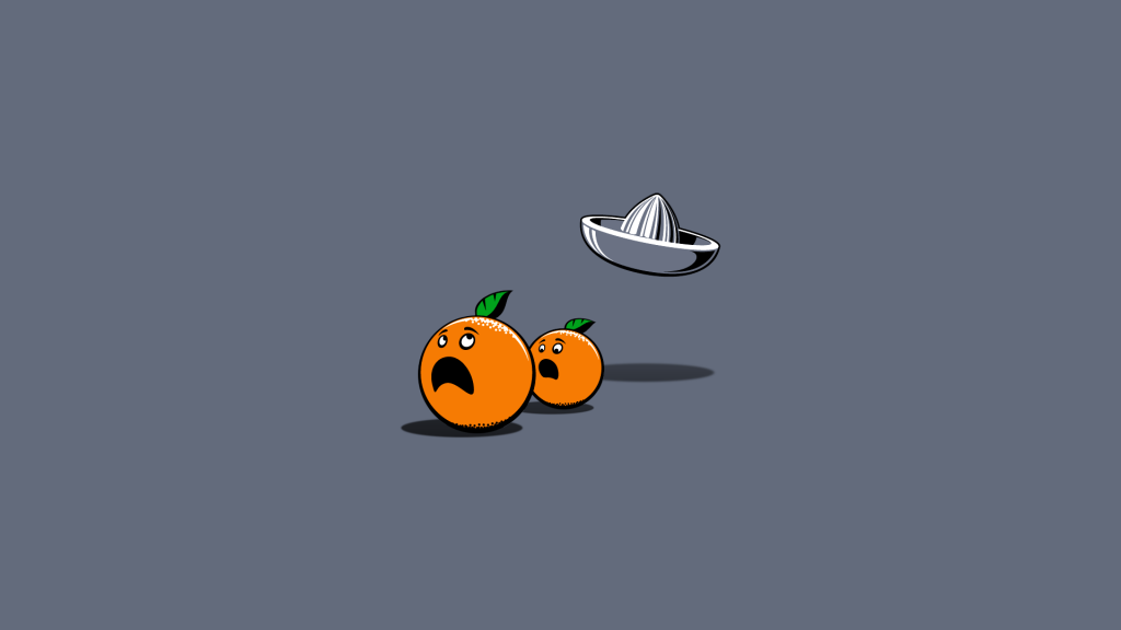 橘子从榨汁机逃跑