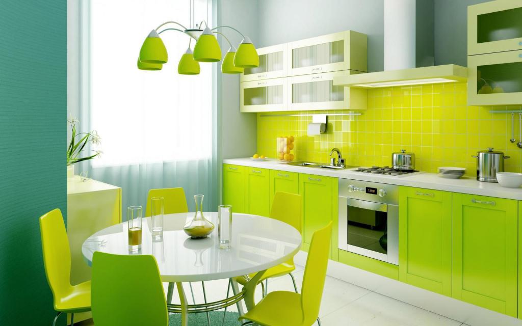 绿色的厨房