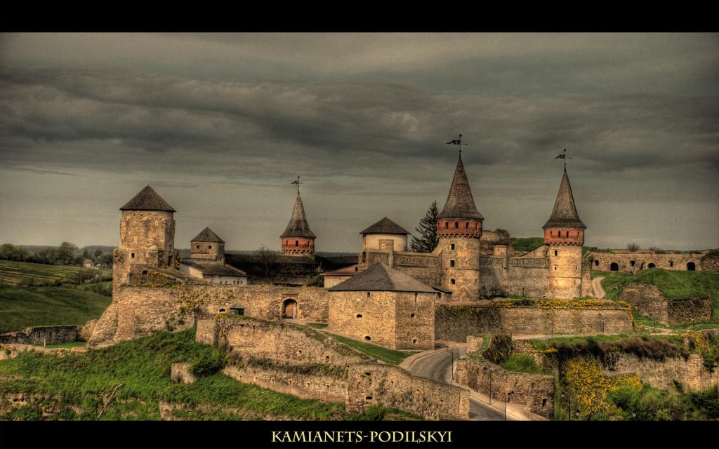 城堡在Kamyanets-Podilskyi