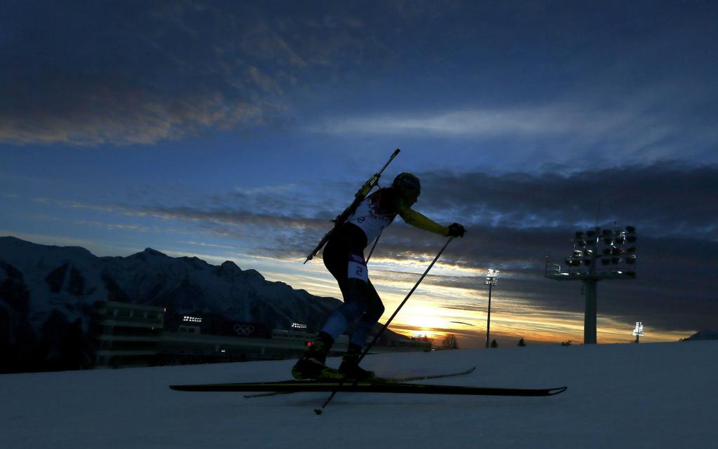 冬季两项赛在索契奥运会上迎战日落