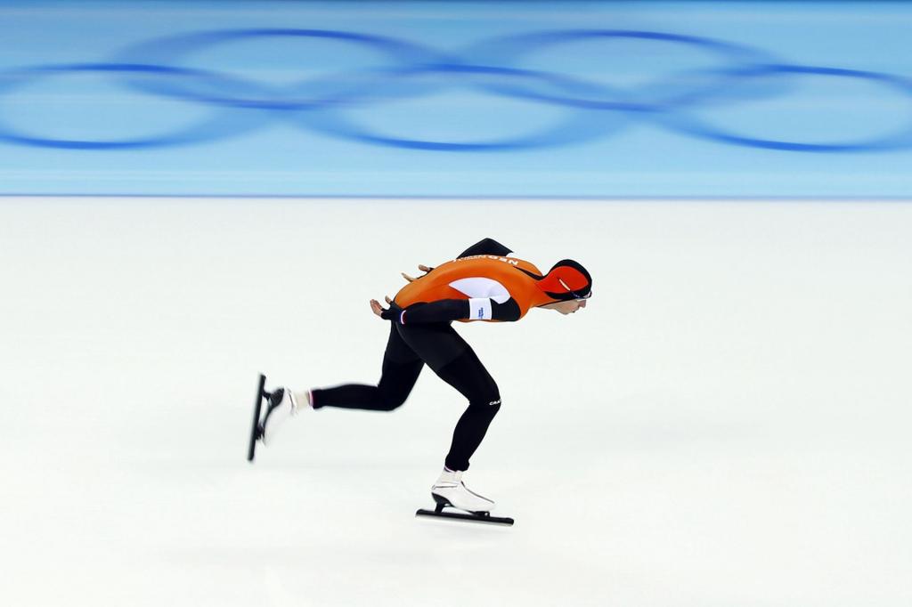 索契奥运会上速滑滑冰运动员Jan Blokhuisen的银牌