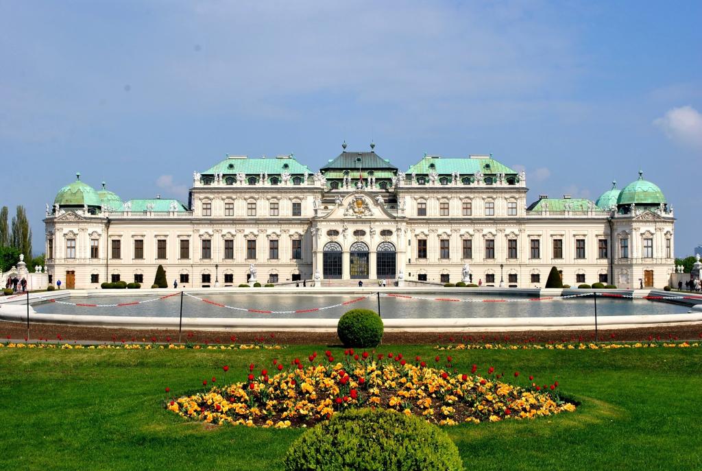 在奥地利维也纳市的贝尔维德雷宫