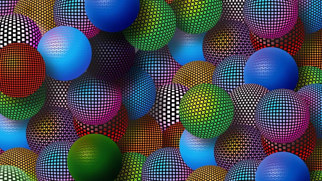 多彩多姿的球3D图形