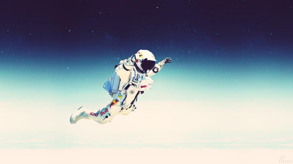 人类从太空飞跃