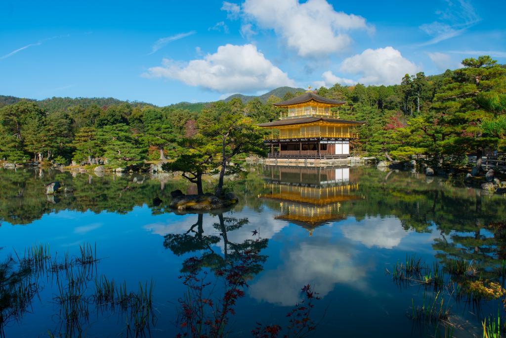 日本京都金阁寺建筑风景