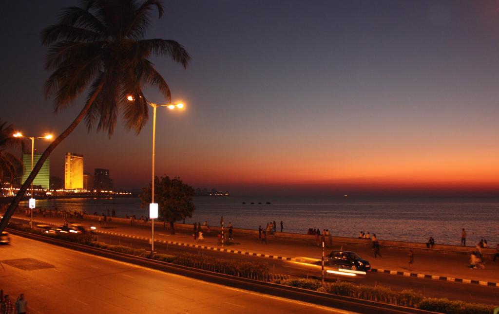 在孟买的海滩
