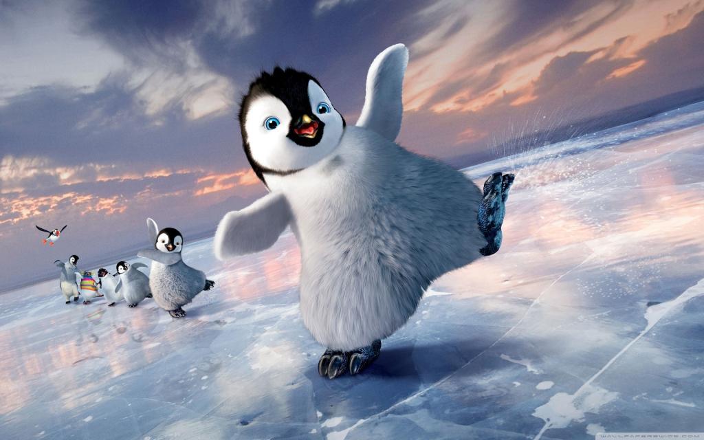 美丽的大脚企鹅动画片图片