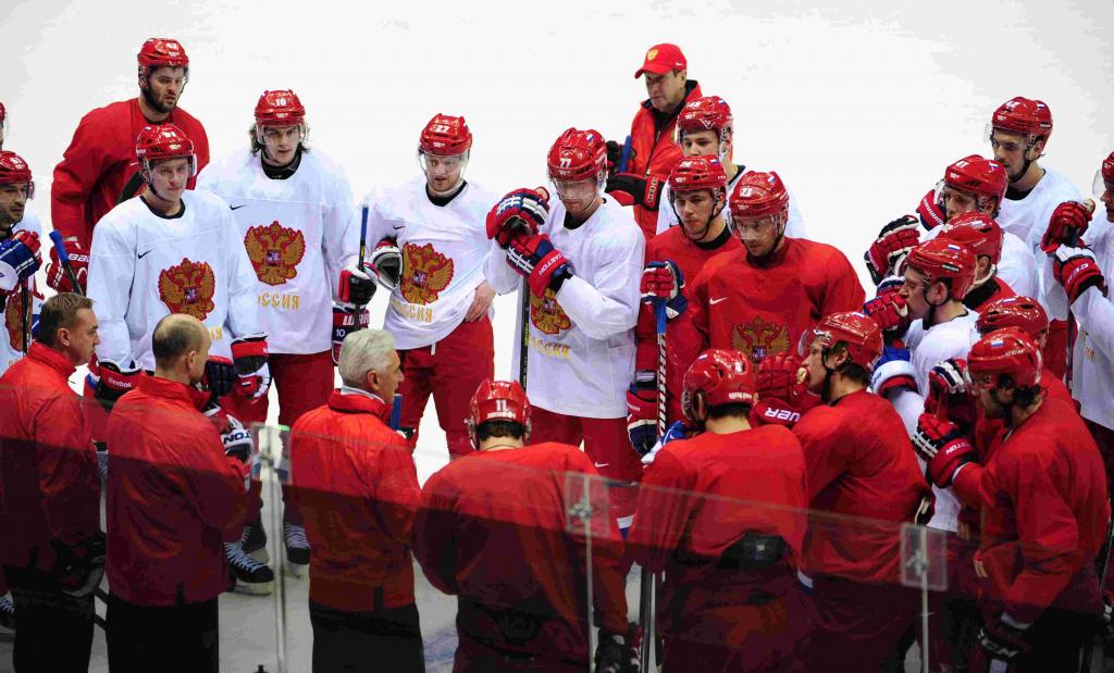 俄罗斯国家曲棍球队在索契奥运会上