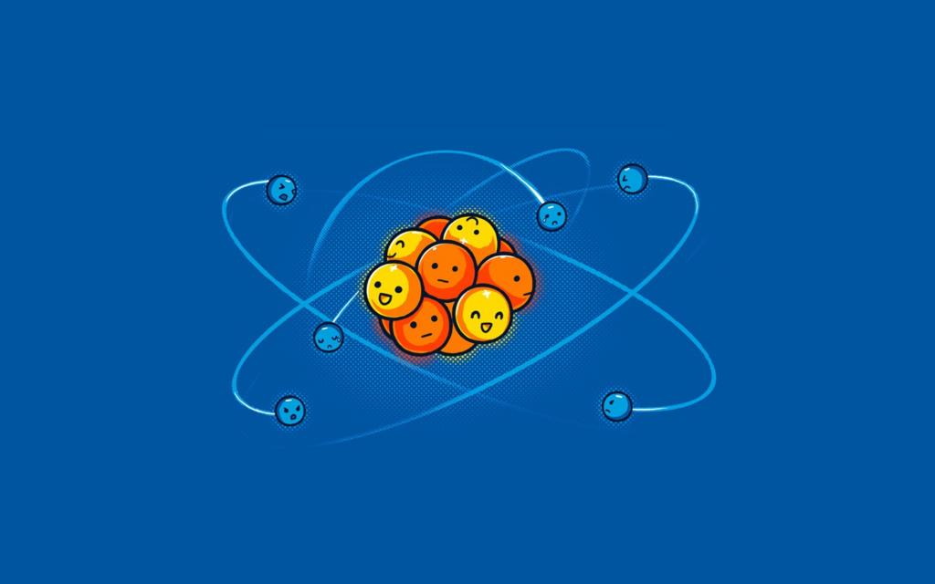 原子设备，蓝色背景