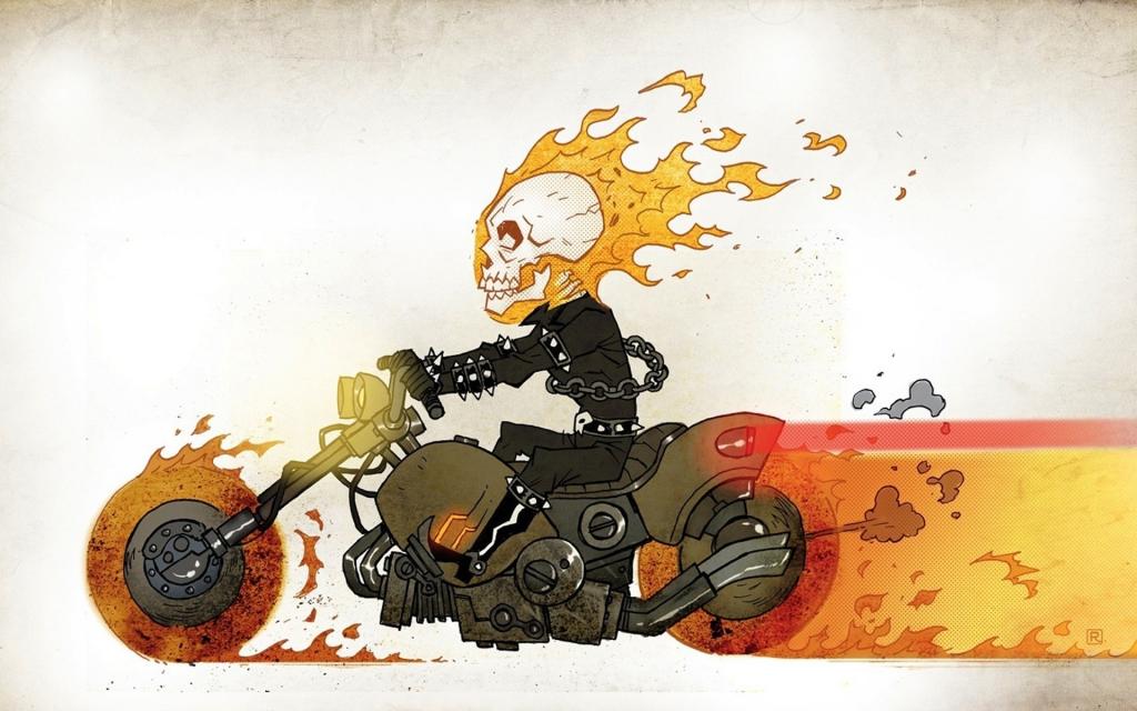 燃烧的摩托车