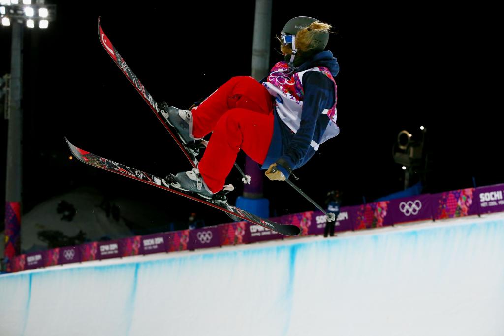 2014年索契奥运会上的马迪鲍曼美国自由式金牌