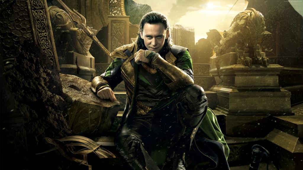 演员汤姆Hiddleston字符Loki在电影雷神。 