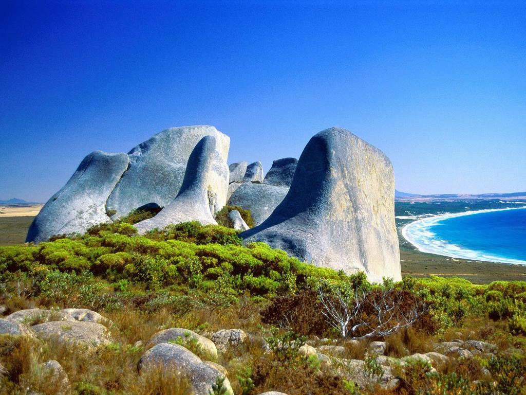 破败的花岗岩/ Cheynes海滩/澳大利亚
